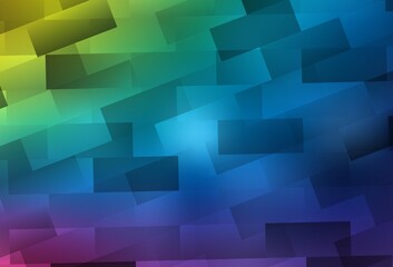 Light Multicolor vector backdrop with rhombus.