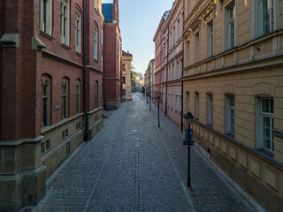 Jagiellonska Street in Krakow, Poland