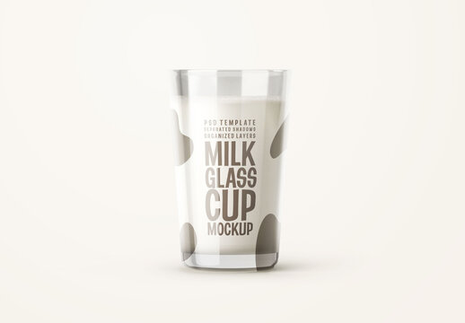 Glossy Milk Glass Mockup for Creative Design and Branding Projects