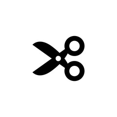 Scissors silhouette vector icon. Cutting symbol.