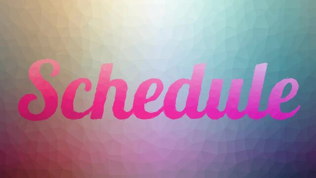 Schedule fade techno tessellated looping animated triangles