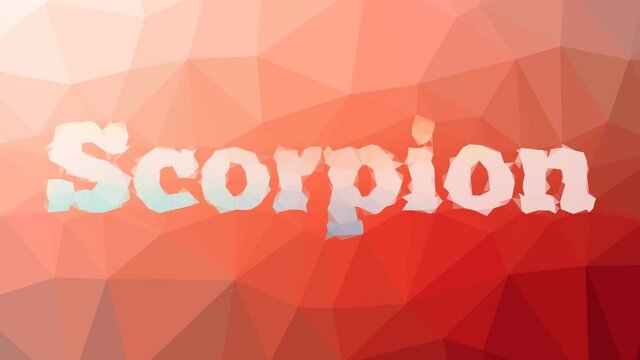 Scorpion appearing weird tessellating looping animated triangles
