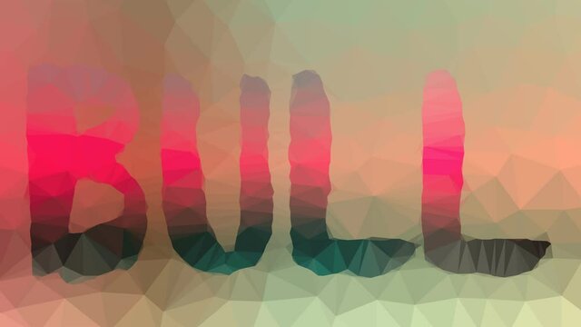 Bull fade techno tessellation looping animated polygons