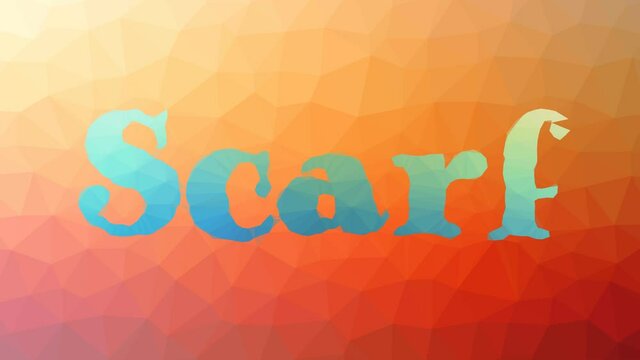 Scarf appearing strange tessellation looping pulsing polygons