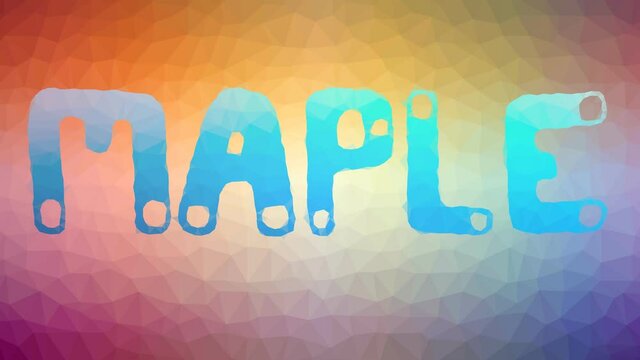 Maple dissolving technological tessellation looping pulsing triangles