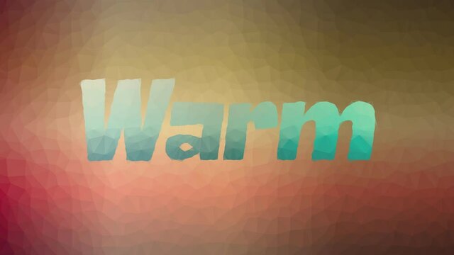 Warm dissolving weird tessellation looping animated polygons