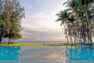 View of the pool in a sunny day - Krabi - Thailand