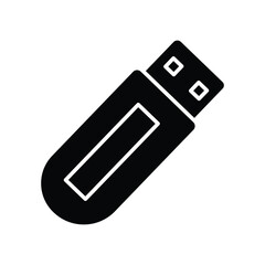 USB flash drive memory stick glyph icon