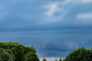 Thick clouds in the sky