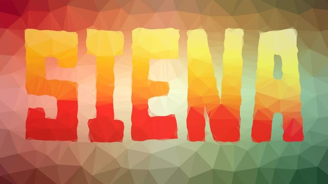 Siena appearing strange tessellated looping moving polygons