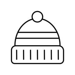 Horizontal lines Beanie hat line icon