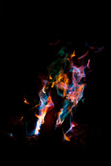 Multicolor campfire flames 3
