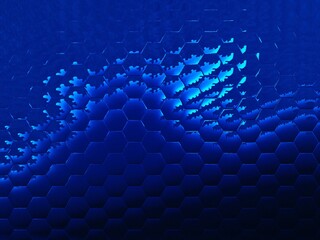 shades of neon blue patterns and designs hexagonal mosaic