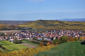 Blick von Burkheim über den Kaiserstuhl