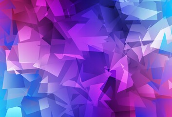 Fototapeta premium Dark Pink, Blue vector polygonal pattern.