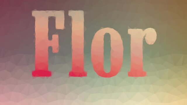 Flor appearing technological tessellated looping moving polygons