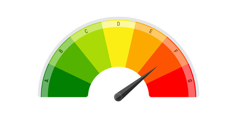 European efficiency rating. Vector illustration.