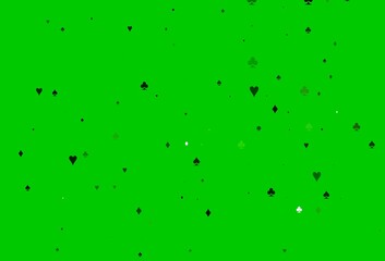 Light Green vector cover with symbols of gamble.