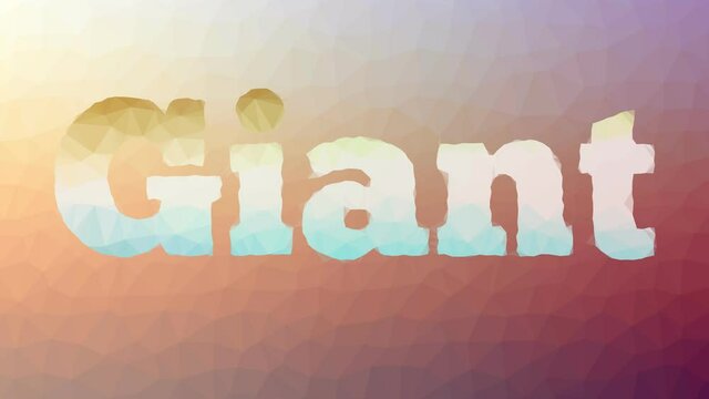 Giant dissolving strange tessellation looping moving triangles