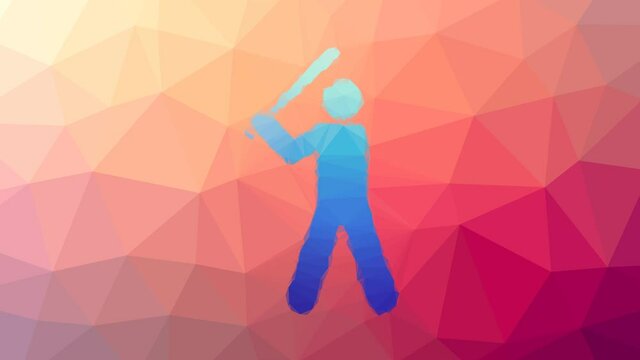 baseball fade technological tessellated looping pulsing triangles