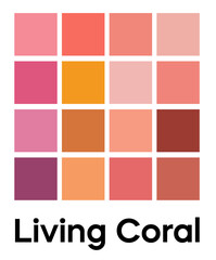 Palette of pink cream tones. Coral color template. Shades of pink color. Vector colored pattern for textiles and interior design, fashion and beauty industry
