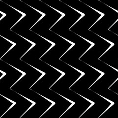 Diagonal zigzag lines seamless pattern. Angled jagged stripes ornament. Linear waves motif. Tilted broken line shapes wallpaper. Curves print. Striped background. Slanted wavy stripe figures. Vector