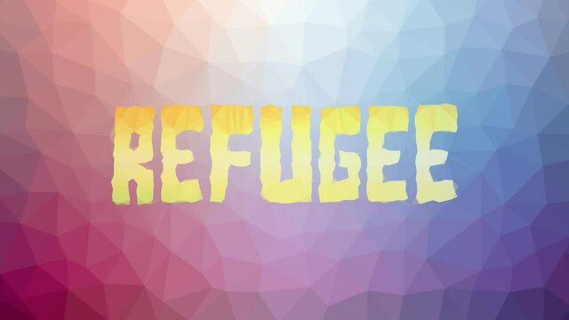 Refugee dissolving modern tessellated looping pulsing triangles