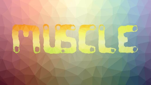 Muscle fade techno tessellated looping moving polygons