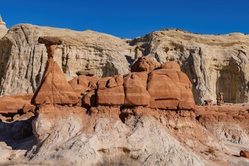 Fototapeta premium Beautiful landscape around Toadstool Hoodoos