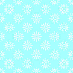 Snowflake seamless pattern. Vector Christmas winter background