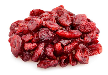 dried cranberry path isolated on white