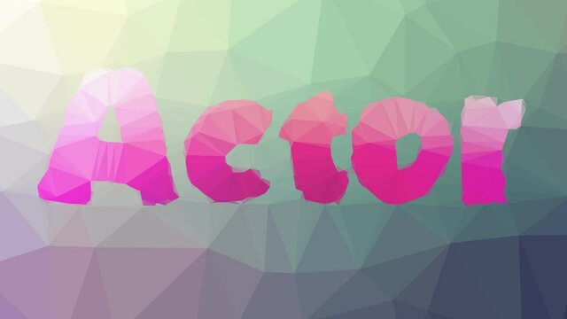 Actor fade strange tessellated looping pulsing triangles