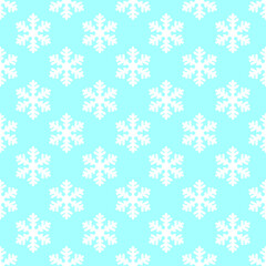 Snowflake seamless pattern. Vector Christmas winter background