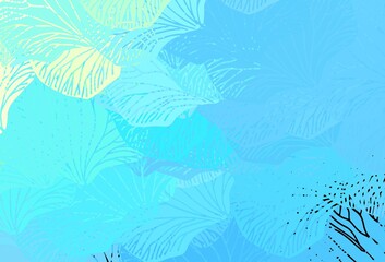 Light Blue, Green vector background with abstract shapes.