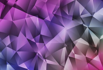 Light Multicolor vector triangle mosaic background.