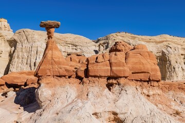 Beautiful landscape around Toadstool Hoodoos