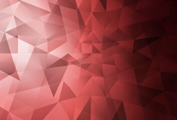 Light Pink, Red vector gradient triangles template.