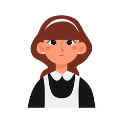 Isolated house maid woman professions jobs icon- Vector