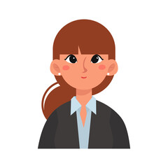 Isolated secretary woman professions jobs icon- Vector