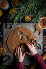 Making gingerbread house with your own hands.