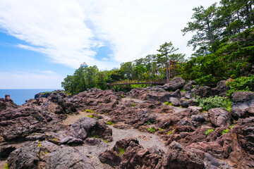 静岡県伊東市城ケ崎海岸の門脇吊り橋