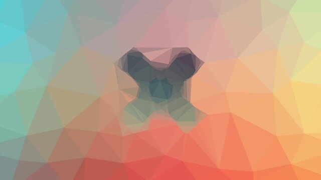 cross delete remove multiply appearing techno tessellated looping animated polygons