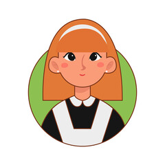 Isolated house maid woman professions jobs icon logo- Vector