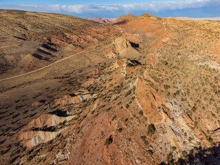 Fototapeta premium Aerial view of the Beautiful landscape around Vermilion Cliffs National Monument