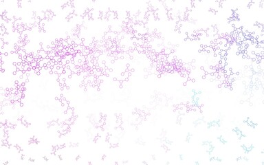 Light Pink, Blue vector pattern with artificial intelligence network.