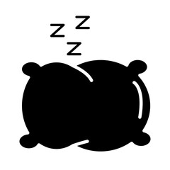 pillow and z letters silhouette style icon