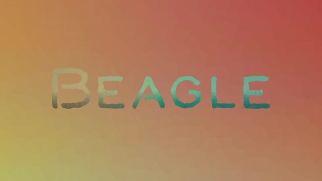 Beagle appearing techno tessellating looping animated polygons