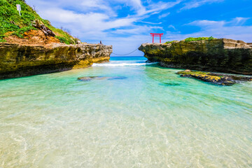 Fototapeta premium 静岡県下田市の白浜の海【６月】