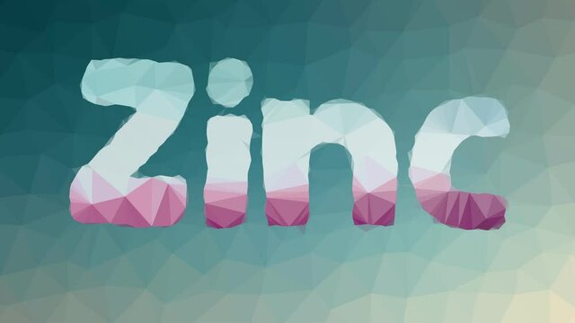 Zinc appearing interesting tessellation looping pulsing polygons
