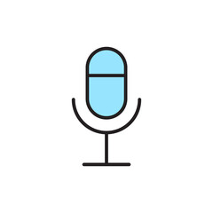 Isolated microphone computers tecnology online icon- Vector
